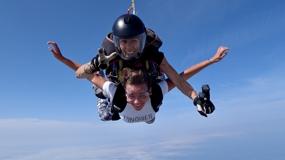 Saut en parachute entre estuaire girondin et la cte Atlanttique