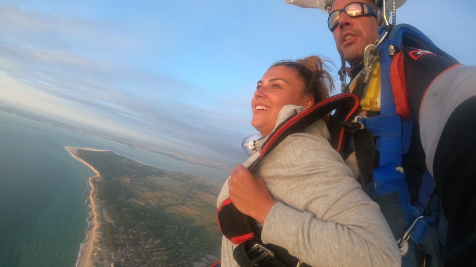 Saut en parachute entre estuaire girondin et la cte Atlanttique