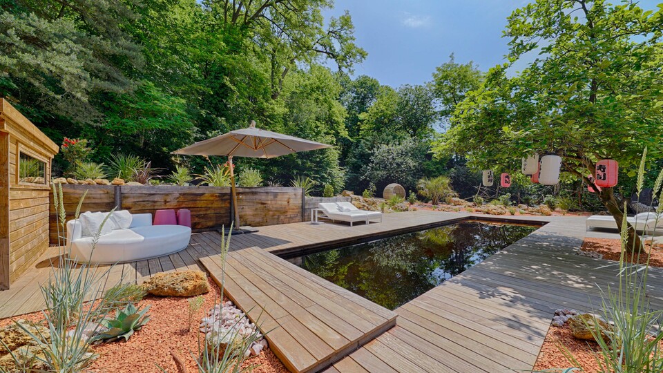 Piscines naturelles design en bois immerg - cologique - 100% franaise
